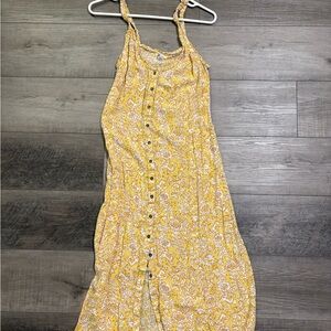 Billabong Yellow Halter Midi Sundress